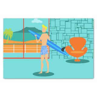 Retro Surfer Dude Tissue Paper