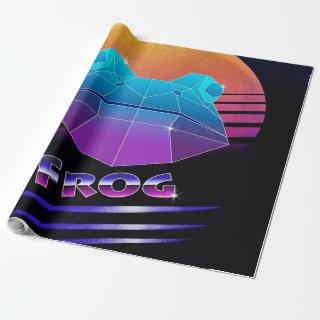 Retro Synthwave Frog Green Frog Wild Animals Lover