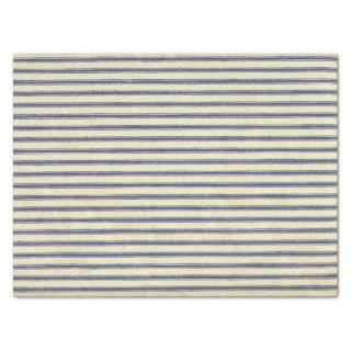 Retro Ticking Blue & White Striped Vintage French Tissue Paper