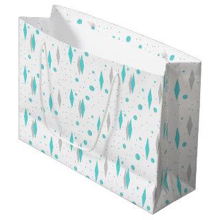 Retro Turquoise Diamond & Starburst Gift Bag