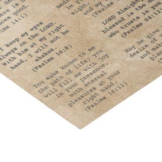 Retro Typewriter Bible Psalm Verses for Journals  Tissue Paper