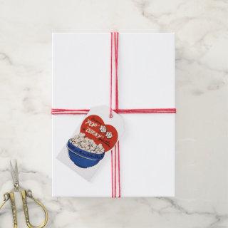 Retro Valentines Day, Popcorn Pop a Corny Question Gift Tags