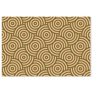 Retro  Vintage Abstract Circles Chinese  Bath Towe Tissue Paper