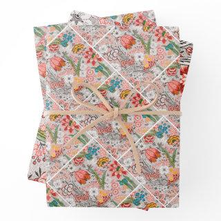 Retro vintage all over flower power print  sheets