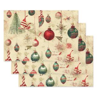 Retro Vintage Antique Christmas Ornaments   Sheets