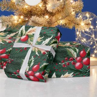 Retro Vintage Christmas Greenery Style 3
