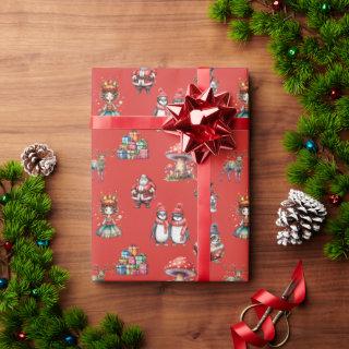 Retro Vinted Penguin Santa Fairy Christmas