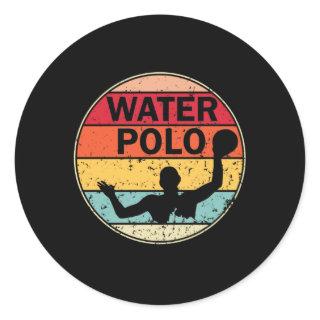 Retro Water Polo - Vintage H2 Polo Waterpolo Classic Round Sticker