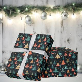 Retro Whimsical Modern Christmas Trees