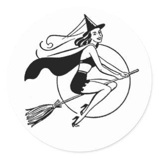 Retro Witch stickers