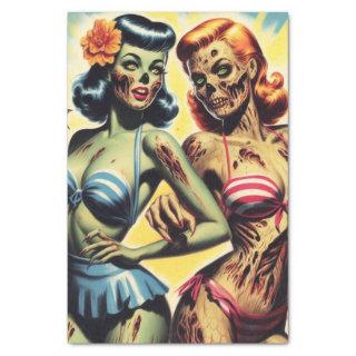 Retro Zombie Pin-ups Tissue Paper