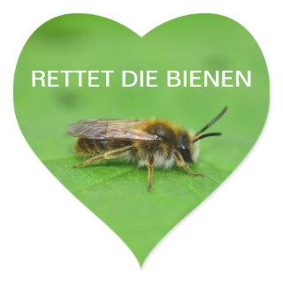 Rettet die Bienen Heart Sticker