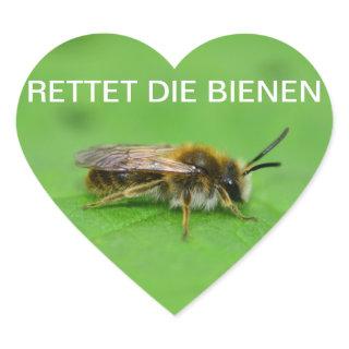 Rettet die Bienen Heart Sticker