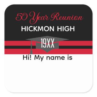 Reunion time! 3" Name tag Sticker