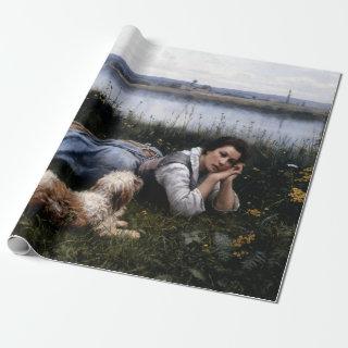Reverie (Girl Lying on the Grass with her Dog)