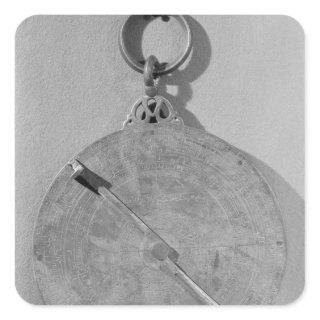 Reverse of a Moorish astrolabe, from Cordoba Square Sticker