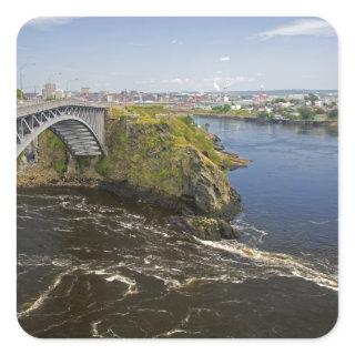 Reversing falls on the St. John River at St. Square Sticker