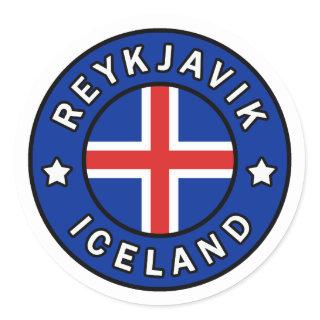 Reykjavik Iceland Classic Round Sticker