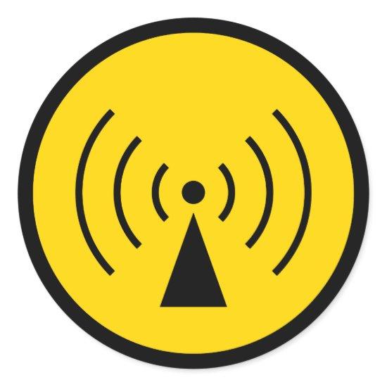 rf Warning Symbol Sticker