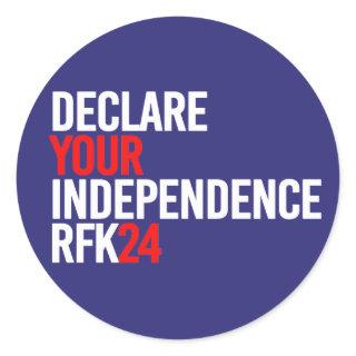 RFK 24 - Declare your independence Classic Round Sticker