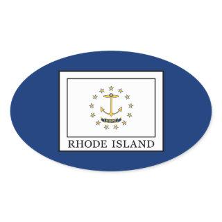 Rhode Island Oval Sticker