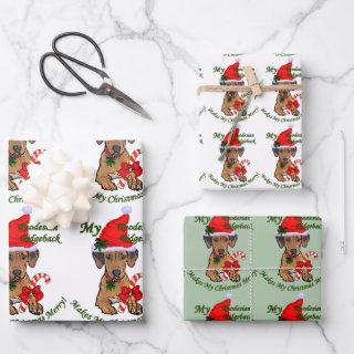 Rhodesian Ridgeback Christmas  Sheets