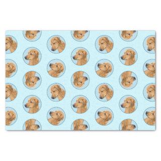 Rhodesian Ridgeback Painting Red Wheaten Dog Art Tissue Paper