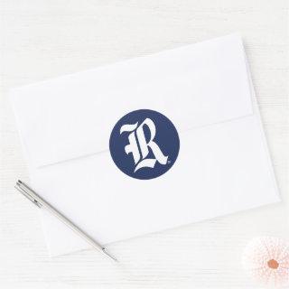 Rice University Iconic Letter Emblem Classic Round Sticker