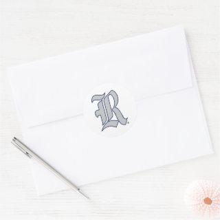 Rice University Iconic Letter Emblem Classic Round Sticker