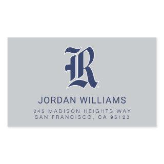 Rice University Iconic Letter Emblem Rectangular Sticker