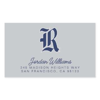 Rice University Iconic Letter Emblem Rectangular Sticker