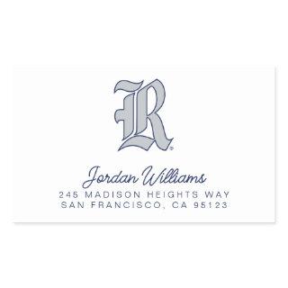 Rice University Iconic Letter Emblem Rectangular Sticker