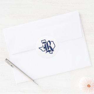 Rice University Texas Emblem Classic Round Sticker