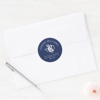 Rice University Texas Emblem Classic Round Sticker