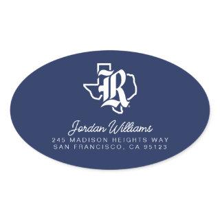Rice University Texas Emblem Oval Sticker