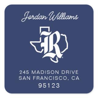 Rice University Texas Emblem Square Sticker