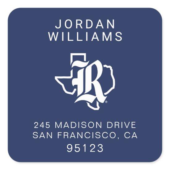 Rice University Texas Emblem Square Sticker