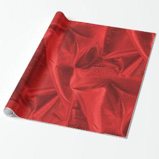 Rich Crumpled Metallic Red Faux Lame' Texture