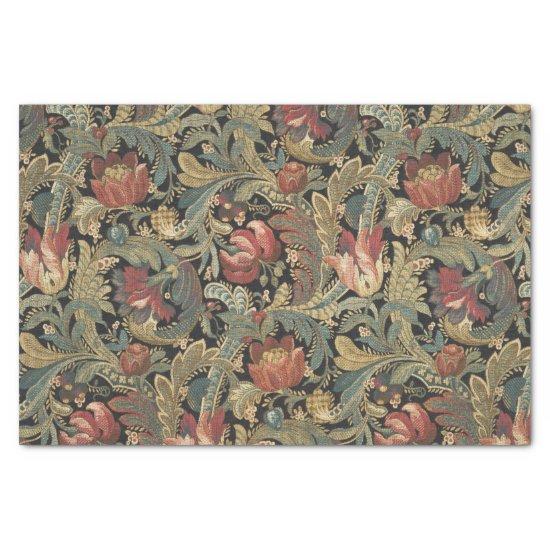 Rich Floral Tapestry Brocade Antique Classic Tissue Paper