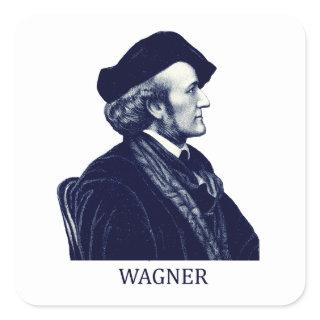 Richard Wagner, blue Square Sticker