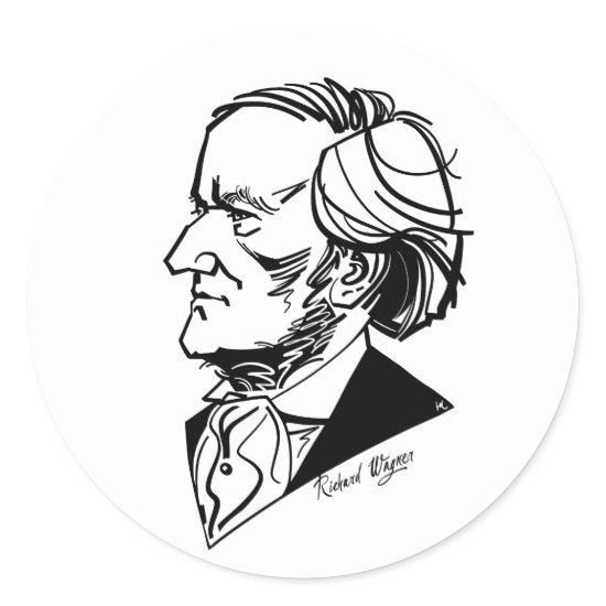 Richard Wagner Classic Round Sticker