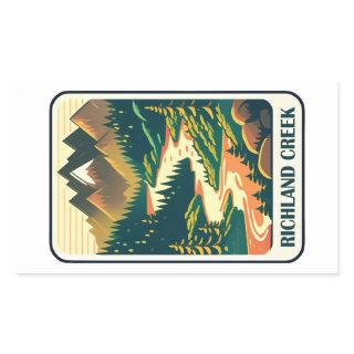 Richland Creek Arkansas Colors Rectangular Sticker