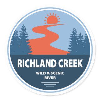 Richland Creek Arkansas Wild And Scenic River Classic Round Sticker