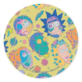 RICK AND MORTY™ | Infected Smith Family Pattern Classic Round Sticker