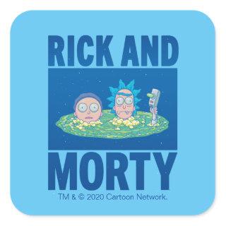RICK AND MORTY™ | Peeking Through Portal Square Sticker