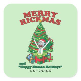 Rick and Morty | Portal Rick Merry Rickmas Square Sticker