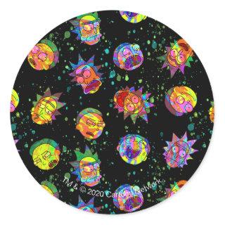 RICK AND MORTY™ | Psychedelic Swirl Pattern Classic Round Sticker