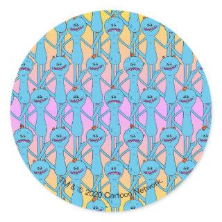 RICK AND MORTY™ | Rainbow Mr. Meeseeks Pattern Classic Round Sticker