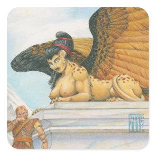 Riddle Sphinx Square Sticker