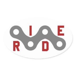 Ride (Chain) Oval Sticker